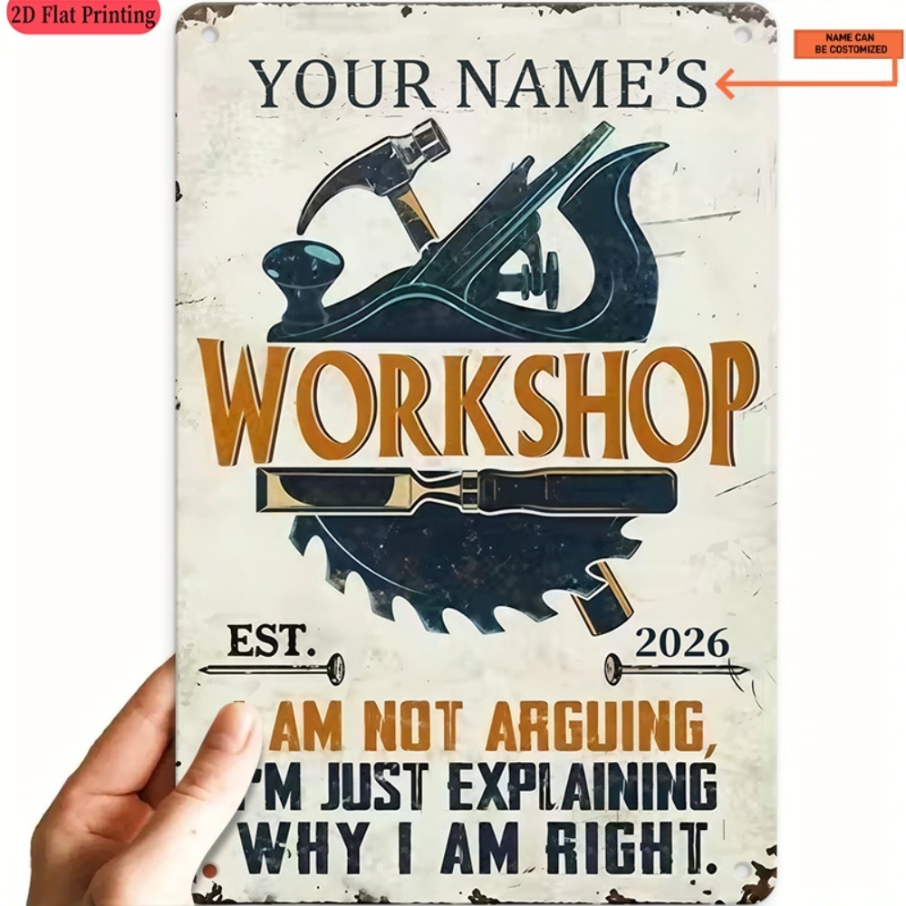 Workshop Tools With Name - [2D Datar] 1 buah Papan Nama
