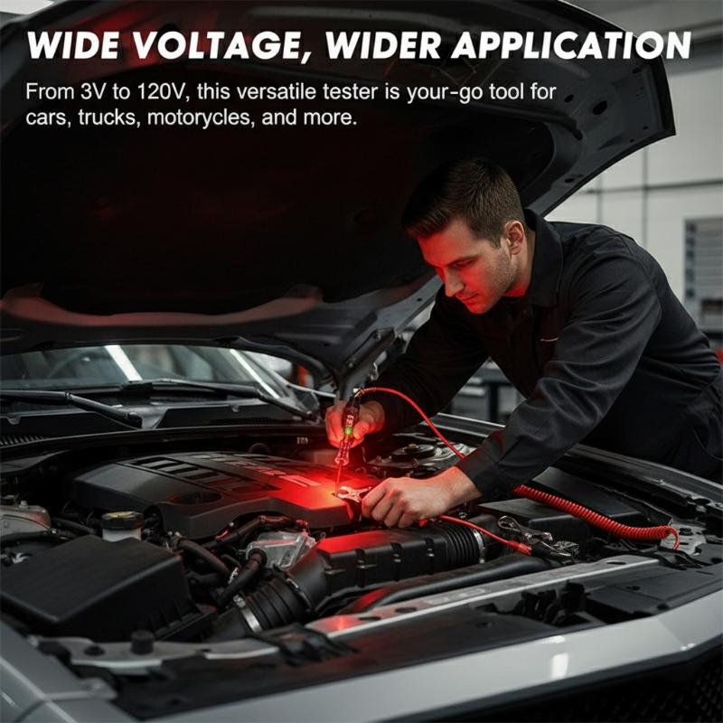 Workshop Tools Uses - Pena Penguji Tegangan 3V 120V Tampilan