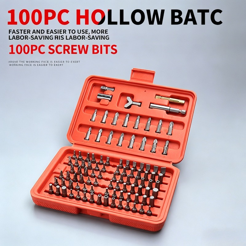 Workshop Tools Uses - 100PCS Set Mata Obeng, Kit Mata