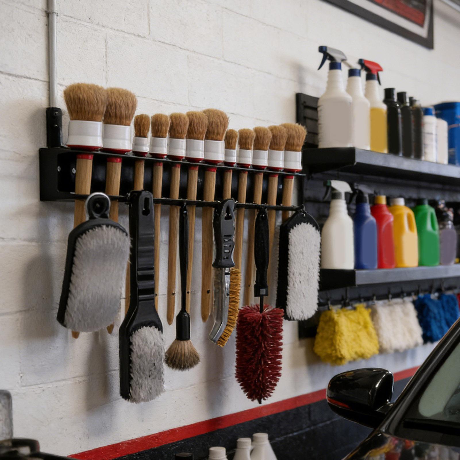Workshop Tools On Wall - Rak Penyimpanan Sikat Mobil dari Baja,