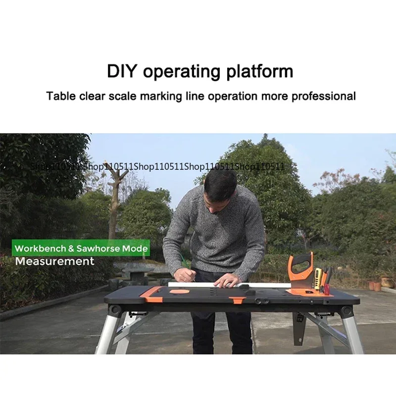 Workbench Portable Fold - Meja Kerja Multifungsi 7-in-1, Meja Pertukangan