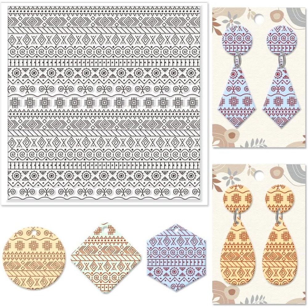 Stempel Tekstur Silikon Geomet - Tools Jewelry Making ulasan dan harga