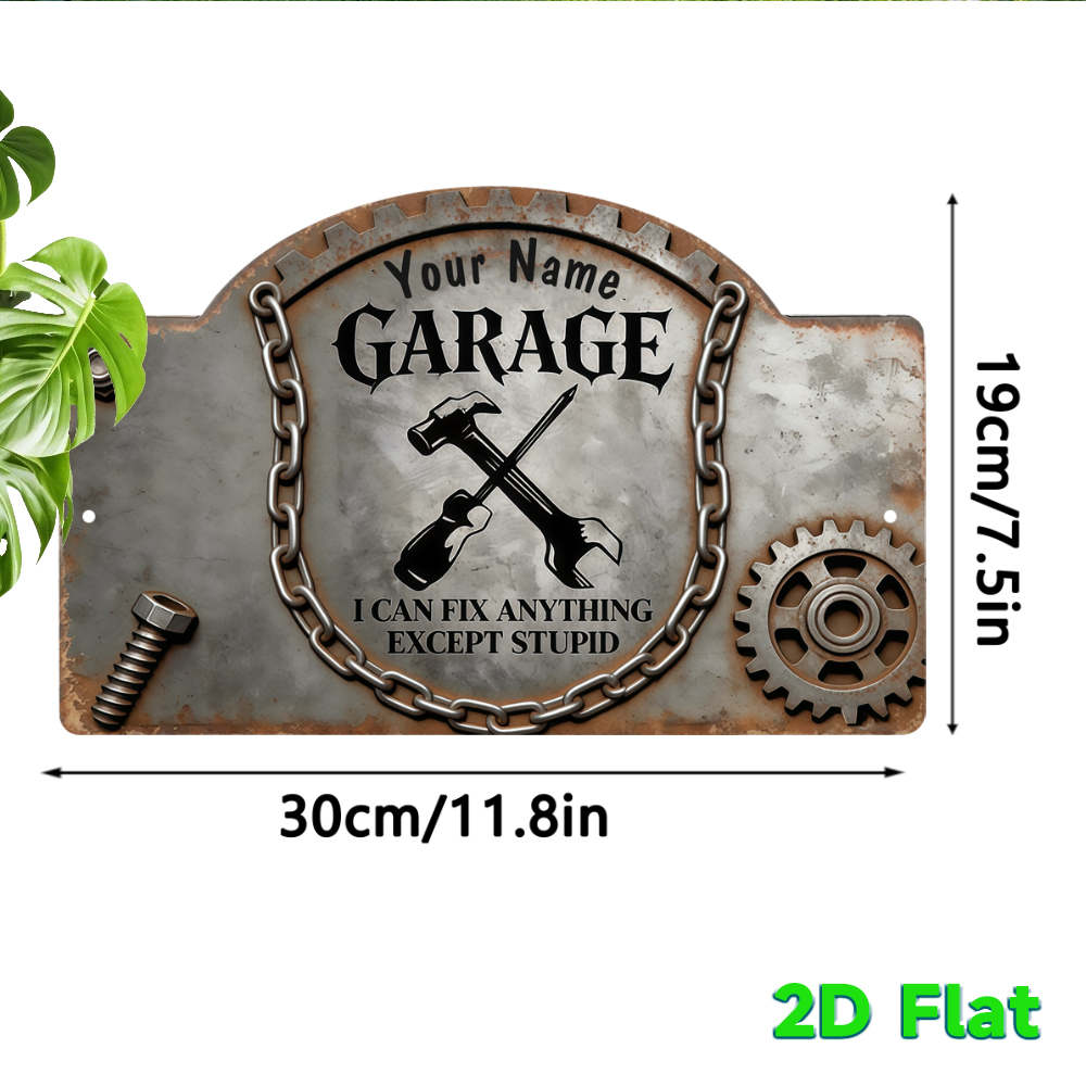 Papan Logam Garasi Vintage den - Workshop Tools With Name ulasan dan harga