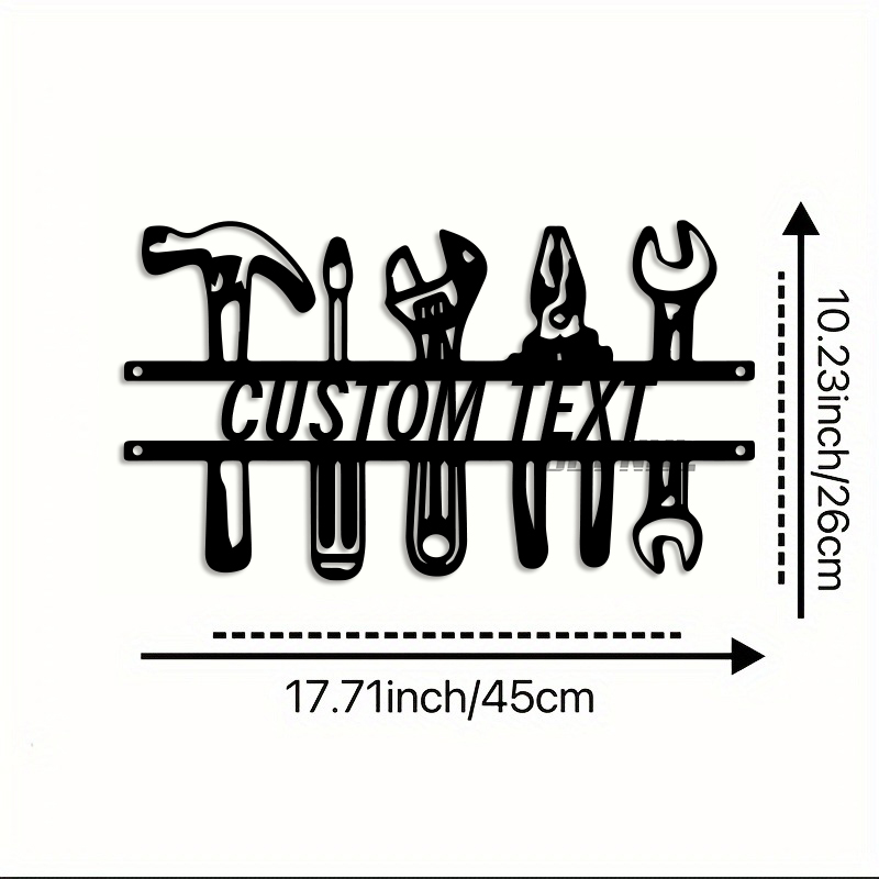 Seni Dinding Besi Gaya Industr - Workshop Tools With Name ulasan dan harga