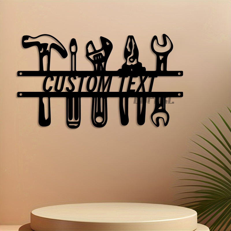 Seni Dinding Besi Gaya Industr - Workshop Tools With Name ulasan dan harga