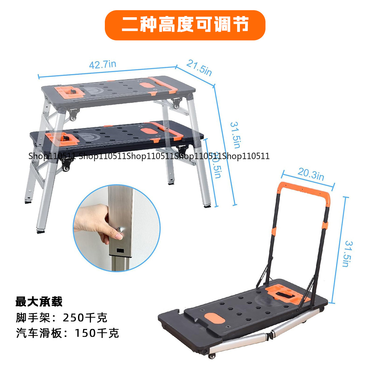 Meja Kerja Multifungsi 7-in-1, - Workbench Portable Fold ulasan dan harga