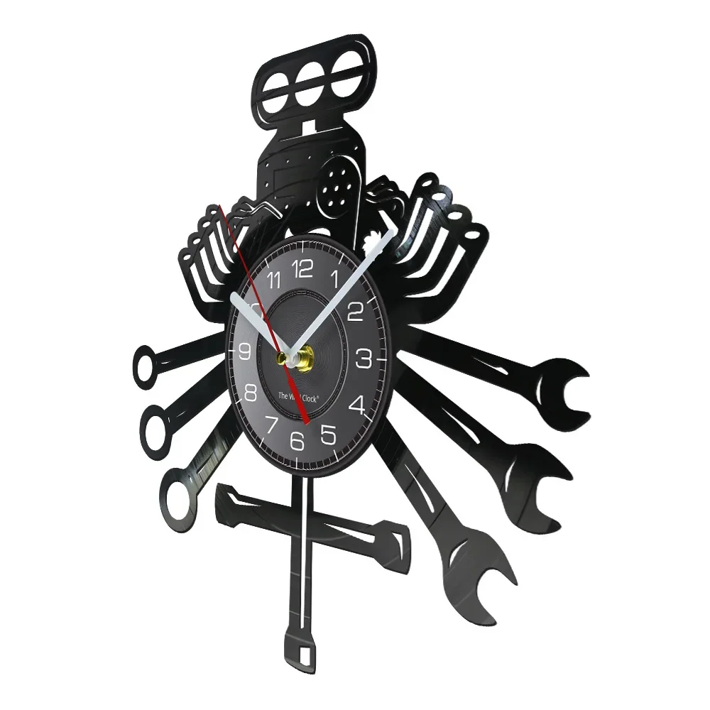 Jam Dinding Vinyl Motif Perala - Tools In Engine Room Workshop ulasan dan harga