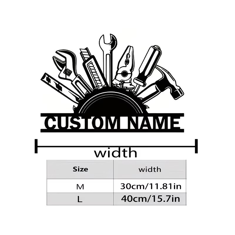 Seni Dinding Logam Kustom - Pa - Workshop Tools With Name ulasan dan harga
