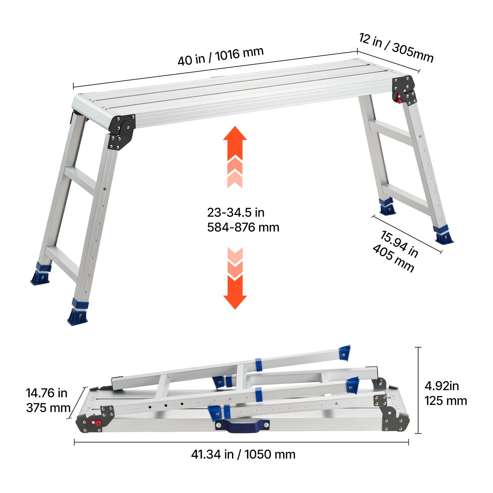 Platform Kerja Lipat, Tinggi D - Workbench Portable Fold ulasan dan harga